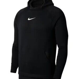 Nike Pro Women's Black Dri-FIT Logo Training Pullover Fleece Hoodie Size XL